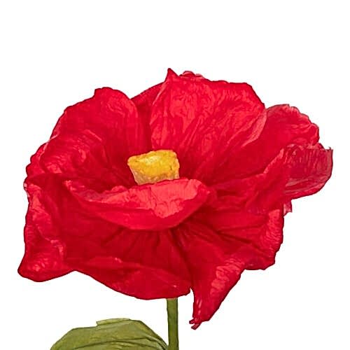 Yapay Dekoratif Dev Kırmızı Çiçek (125cm)