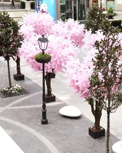 çiçekli yapay ağaç