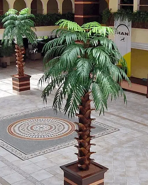 Otellere Yapay Palmiye Ağaç Dekorasyonu