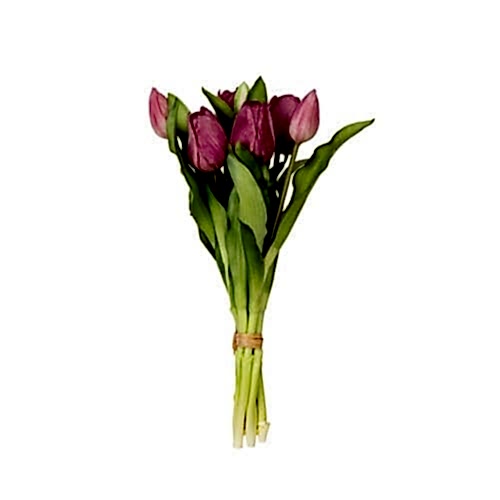 Yapay Islak Dokulu Lale Demet (30 CM)