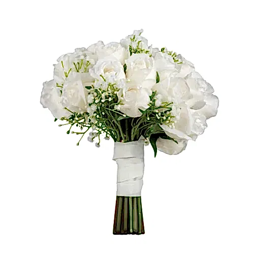 Islak Dokulu Gül Gelin Buketi