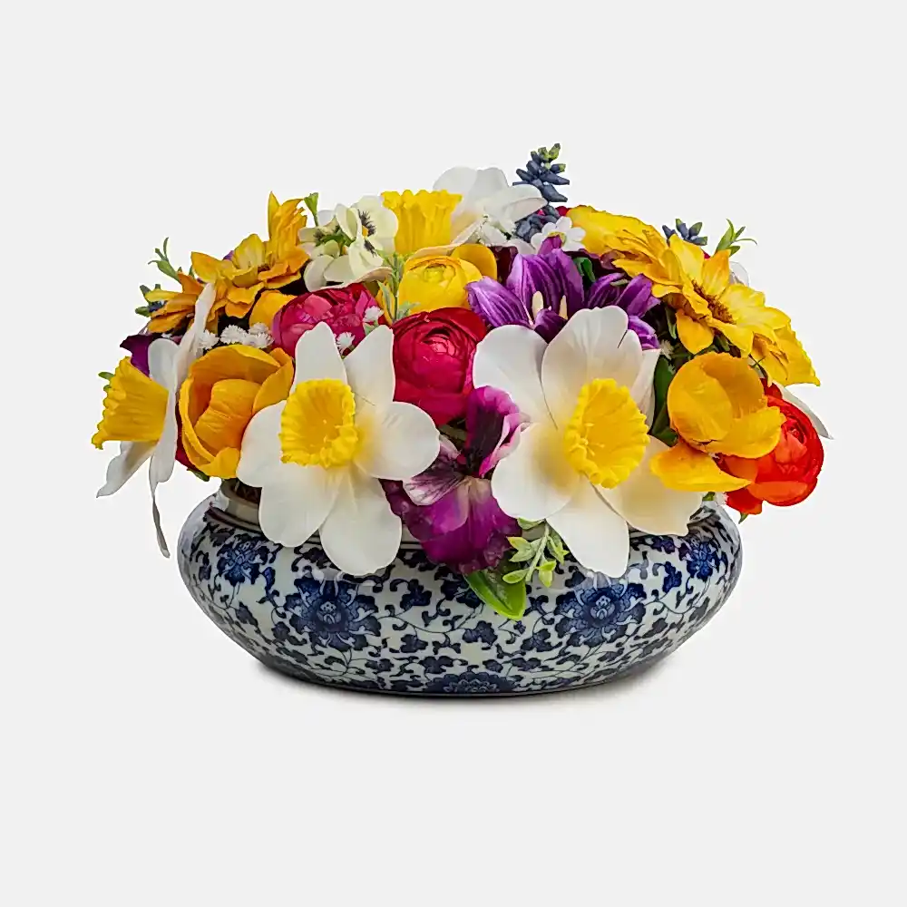 Bleu Blanc Vazolu Aranjmanlar