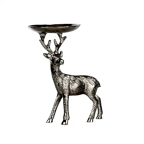 Metal Ren Geyiği Mum Dekor (24 CM)