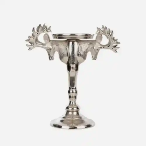Metal Geyikli Şamdan (35 CM)