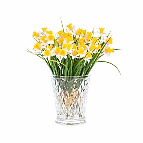 Islak Dokulu Beyaz Nergis Aranjman (30 CM)