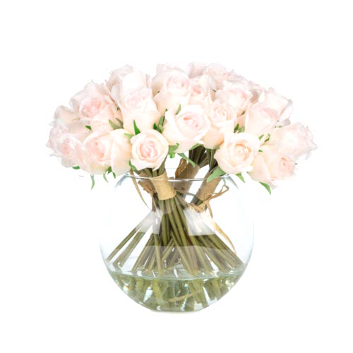 Jelli Islak Dokulu Pembe Gonca Gül Aranjman (26 CM)