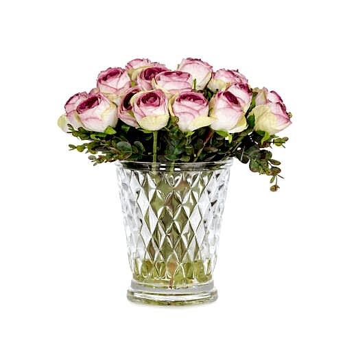 Jelli Mini Krem Mauve Gül Aranjman (24 CM)