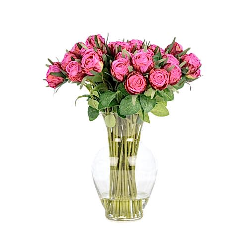 Jelli Mini Fuşya Gül Aranjman (30 CM)