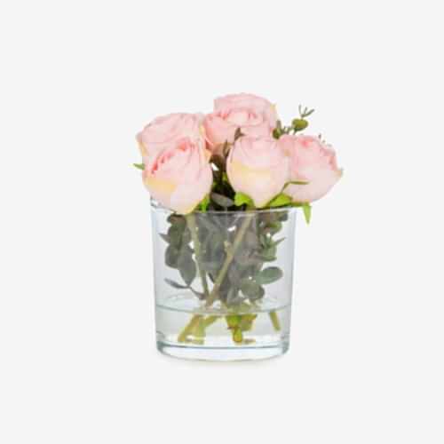 Mini Jelli Aranjman Pembe Gül (16 CM)