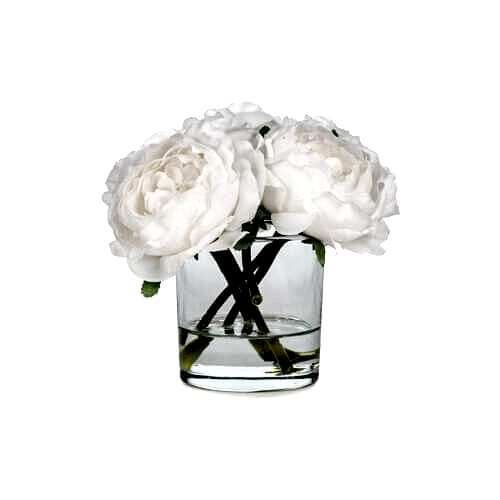 Jelli Islak Dokulu Beyaz Şakayık Aranjman (18 CM)