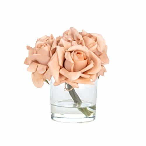 Jelli Islak Dokulu Rose Pink Gül Aranjman (18 CM)