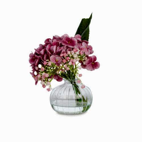 Jelli Islak Dokulu Dusty Pembe Ortanca Aranjman (20 CM)