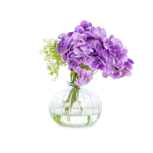 Jelli Islak Dokulu Lila Ortanca Aranjman (20 CM)