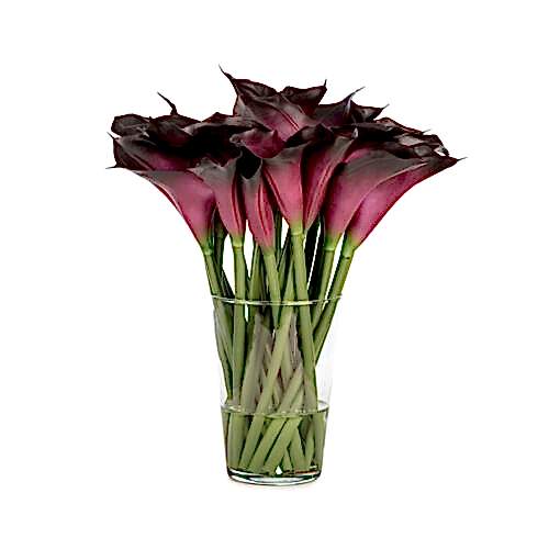 Jelli Islak Dokulu Cam Vazoda Purple Gala Aranjman (35 CM)