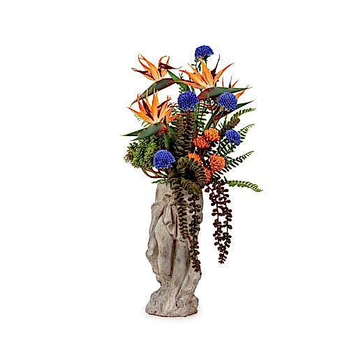 Vintage Büst Starlice Sukkulent Karışık Aranjman (64 CM)