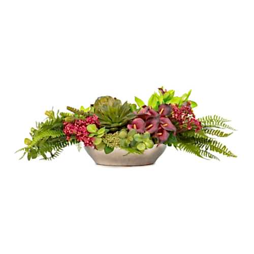 Metal Tabakta Karışık Aranjman (70 CM)