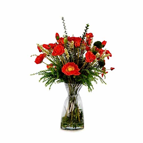 Cam Vazoda Jelli Gelincik Aranjman (68 CM)