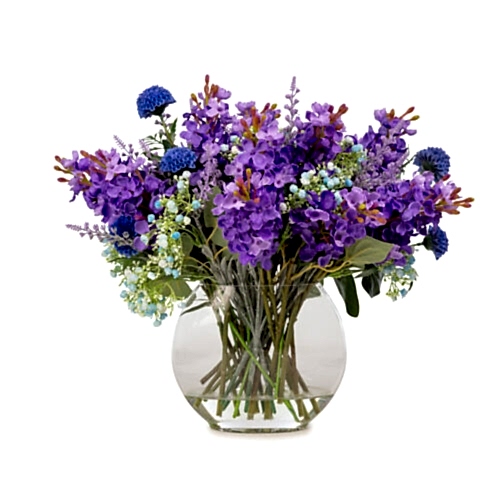 Jelli Cam Fanusta Leylak Aranjman (38 CM)