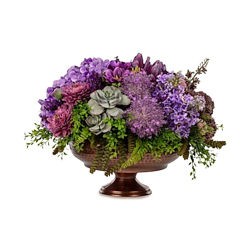 Metal Ayaklı Vazoda Karışık Aranjman (45 CM)