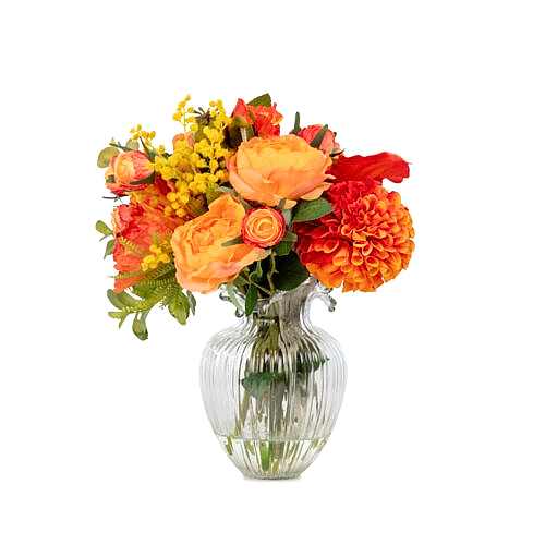 Jelli Cam Vazo Karışık Aranjman (35 CM)