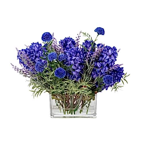 Jelli Cam Vazoda Sümbül Aranjman (34 CM)