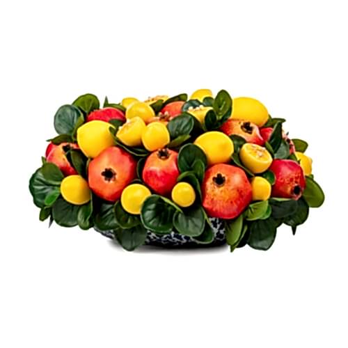 Seramik Tabakta Karışık Nar Aranjman (46 CM)