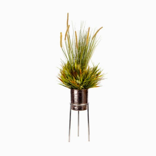 Metal Ayaklı Vazoda Pampas Aranjman (120 CM)