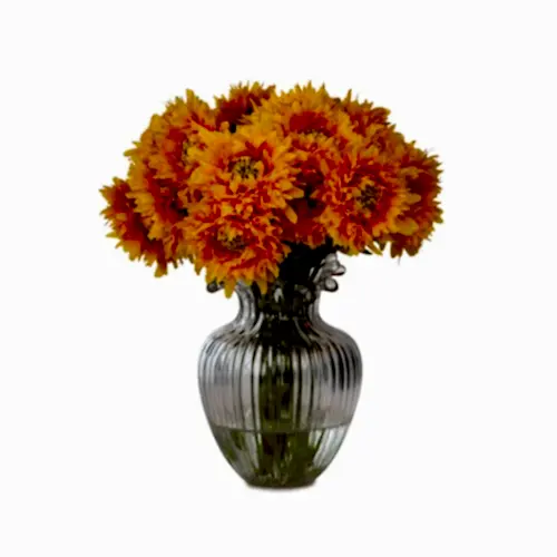 Cam Vazoda Islak Dokulu Jelli Sarı Aranjman (30 CM)